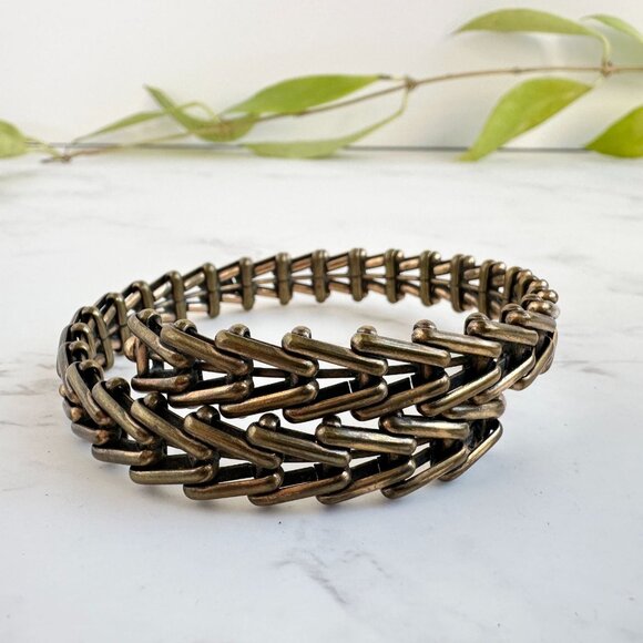 Alex & Ani Gypsy Wrap Bracelet Copper & Brass 1/4" Wide Adjustable Women's Boho - Picture 1 of 9